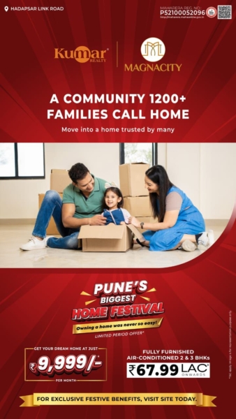 1 bhk, 2 bhk, 3 bhk flats for sale in kumar magna city solapur road manjari budruk pune