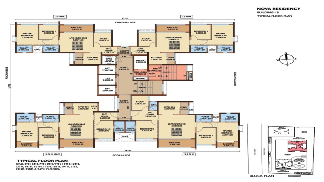 2 bhk, 2.5 bhk, 3.bhk, 3.5 bhk, 4 bhk flats for sale in Nova Residency Magarpatta City Pune